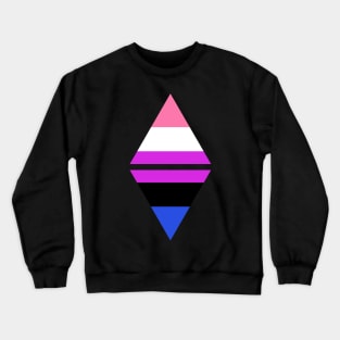 #nerfingwithpride Auxiliary Logo - Gender Fluid Pride Flag Crewneck Sweatshirt